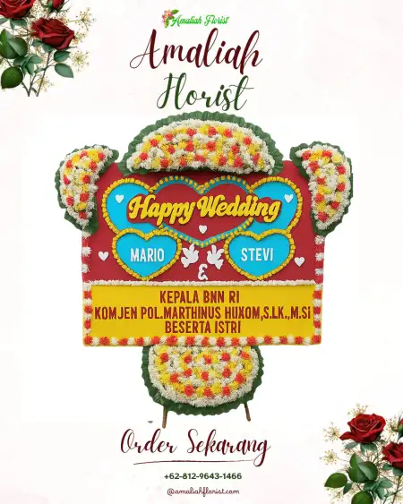 Papan Bunga Pernikahan Batu Salang